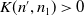 upper K left parenthesis n prime comma n 1 right parenthesis greater than 0
