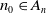n 0 element of upper A Subscript n