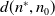 d left parenthesis n Superscript asterisk Baseline comma n 0 right parenthesis