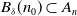 upper B Subscript delta Baseline left parenthesis n 0 right parenthesis subset of upper A Subscript n