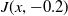 upper J left parenthesis x comma negative 0.2 right parenthesis