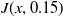 upper J left parenthesis x comma 0.15 right parenthesis
