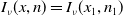 upper I Subscript nu Baseline left parenthesis x comma n right parenthesis equals upper I Subscript nu Baseline left parenthesis x 1 comma n 1 right parenthesis