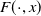 upper F left parenthesis dot comma x right parenthesis