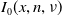 upper I 0 left parenthesis x comma n comma nu right parenthesis