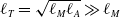 script l Subscript upper T Baseline equals StartRoot script l Subscript upper M Baseline script l Subscript upper A Baseline EndRoot much greater than script l Subscript upper M