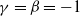 gamma equals beta equals negative 1