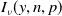 upper I Subscript nu Baseline left parenthesis y comma n comma p right parenthesis