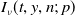 upper I Subscript nu Baseline left parenthesis t comma y comma n semicolon p right parenthesis