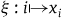 xi colon i right arrow from bar x Subscript i Baseline