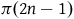 pi left parenthesis 2 n minus 1 right parenthesis