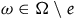 omega element of normal upper Omega minus e