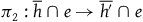 pi 2 colon h overbar intersection e right arrow h prime overbar intersection e
