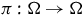 pi colon normal upper Omega right arrow normal upper Omega