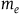 m Subscript e