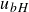 u Subscript b upper H