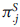 Mathematical notation representing pi with superscript S and subscript j.