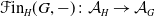 script upper F in Subscript upper H Baseline left parenthesis upper G comma minus right parenthesis colon script upper A Subscript upper H Baseline right arrow script upper A Subscript upper G Baseline