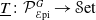upper T underbar colon script upper P Subscript script upper E pi Superscript upper G Baseline right arrow script upper S et