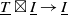 upper T underbar squared times upper I underbar right arrow upper I underbar