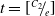 t equals left bracket Superscript upper C 2 Baseline slash Subscript e Baseline right bracket