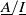 upper A underbar divided by upper I underbar