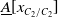 ModifyingBelow upper A With bar left bracket x Subscript upper C 2 divided by upper C 2 Baseline right bracket