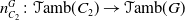 n Subscript upper C 2 Superscript upper G Baseline colon script upper T amb left parenthesis upper C 2 right parenthesis right arrow script upper T amb left parenthesis upper G right parenthesis