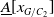 ModifyingBelow upper A With bar left bracket x Subscript upper G divided by upper C 2 Baseline right bracket
