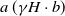 a left parenthesis gamma upper H dot b right parenthesis
