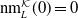 nm Subscript upper L Superscript script upper K Baseline left parenthesis 0 right parenthesis equals 0