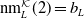 nm Subscript upper L Superscript script upper K Baseline left parenthesis 2 right parenthesis equals b Subscript upper L