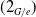 left parenthesis 2 Subscript upper G divided by e Baseline right parenthesis