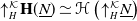 up arrow Subscript upper H Superscript script upper K Baseline bold upper H left parenthesis upper N underbar right parenthesis asymptotically equals bold script upper H left parenthesis up arrow Subscript upper H Superscript script upper K Baseline upper N underbar right parenthesis
