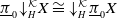 pi underbar Subscript 0 Baseline down arrow Subscript upper H Superscript script upper K Baseline upper X approximately equals down arrow Subscript upper H Superscript script upper K Baseline pi underbar Subscript 0 Baseline upper X