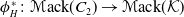 phi Subscript upper H Superscript asterisk Baseline colon script upper M ack left parenthesis upper C 2 right parenthesis right arrow script upper M ack left parenthesis script upper K right parenthesis