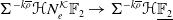 normal upper Sigma Superscript minus k rho overbar Baseline bold script upper H upper N Subscript e Superscript script upper K Baseline double struck upper F 2 right arrow normal upper Sigma Superscript minus k rho overbar Baseline bold script upper H double struck upper F 2 underbar