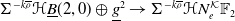 normal upper Sigma Superscript minus k rho overbar Baseline bold script upper H ModifyingBelow upper B With bar left parenthesis 2 comma 0 right parenthesis circled plus g underbar squared right arrow normal upper Sigma Superscript minus k rho overbar Baseline bold script upper H upper N Subscript e Superscript script upper K Baseline double struck upper F 2