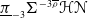pi underbar Subscript negative 3 Baseline normal upper Sigma Superscript minus 3 rho overbar Baseline bold script upper H bold script upper N