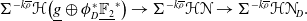 normal upper Sigma Superscript minus k rho overbar Baseline bold script upper H left parenthesis g underbar circled plus phi Subscript upper D Superscript asterisk Baseline double struck upper F 2 underbar Superscript asterisk Baseline right parenthesis right arrow normal upper Sigma Superscript minus k rho overbar Baseline bold script upper H bold script upper N right arrow normal upper Sigma Superscript minus k rho overbar Baseline bold script upper H bold script upper N Subscript upper D Baseline period