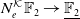 upper N Subscript e Superscript script upper K Baseline double struck upper F 2 right arrow double struck upper F 2 underbar