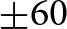 plus or minus 60