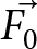 upper F 0 right arrow