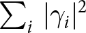 sigma summation i vertical bar gamma i vertical bar 2