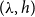 left parenthesis lamda comma h right parenthesis