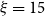 xi equals 15