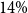 14 percent sign