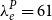 lamda Subscript e Superscript upper P Baseline equals 61