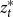 z Subscript t Superscript asterisk