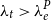 lamda Subscript t Baseline greater than lamda Subscript e Superscript upper P